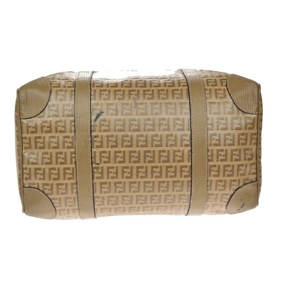 FENDI Logo Zucchino Travel Hand Bag Coating Canvas Leather Brown GHW 68KB162 - Picture 6 of 15